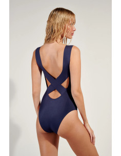 Maillot 1 Pièce Croisée Dos, Soya, Pain De Sucre SOYA11-NAVY