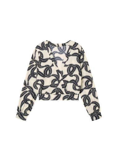 Wide-leg top in lightweight stretch voile, Chama, Pain De Sucre CHAMA07