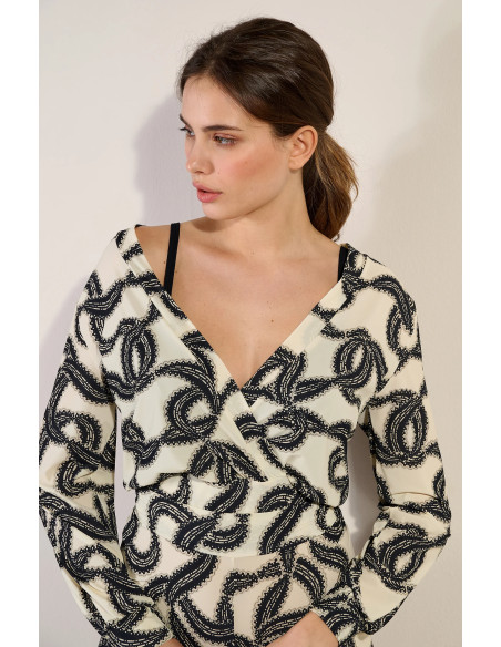 Top Ample en Voile Léger Extensible, Chama, Pain De Sucre CHAMA07