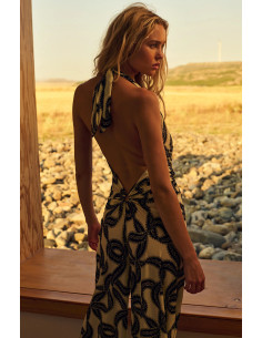 Loose-fitting jumpsuit in lightweight stretch voile, Calin, Pain De Sucre CALIN07 2