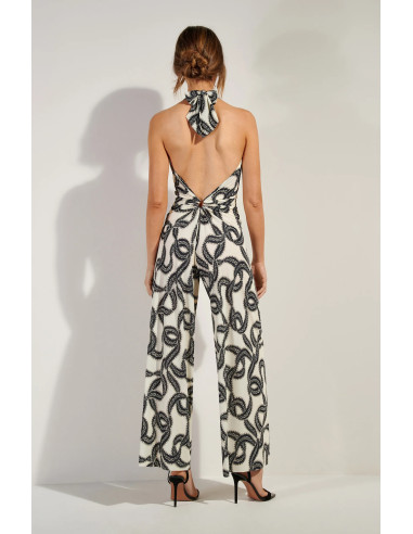 Loose-fitting jumpsuit in lightweight stretch voile, Calin, Pain De Sucre CALIN07