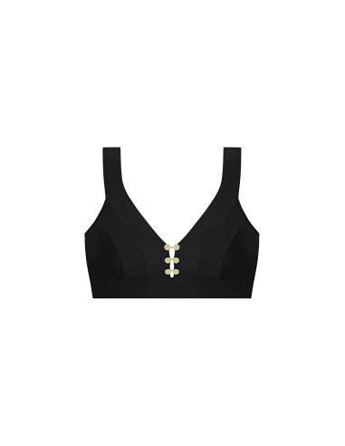Button-Down Bralette Bikini Top, Kiny, Pain De Sucre KINY61-NOIR