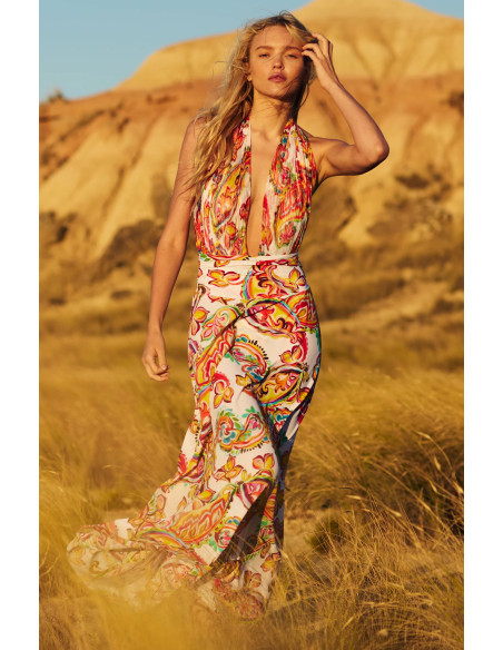 Top Plissé Impr. Paisley, Carla, Pain De Sucre CARLA03