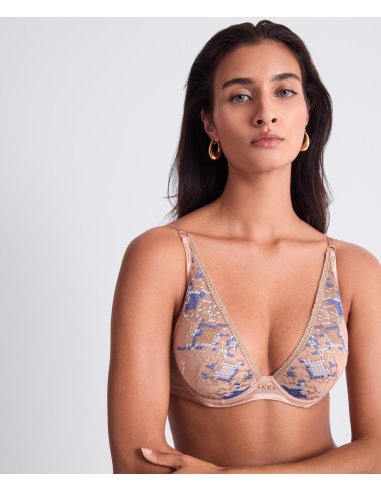 Soutien-Gorge Plunge Foulard, Poetic Delights - Skyway, Aubade 6GN81-SKYW