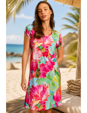 Robe de Plage Manches Courtes, Ad Leisure 61327-000253