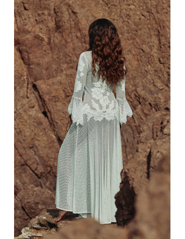 Celeste Sexy Long Dress in Mesh and Lace, Celeste, Marjolaine 6CEL3001-0074