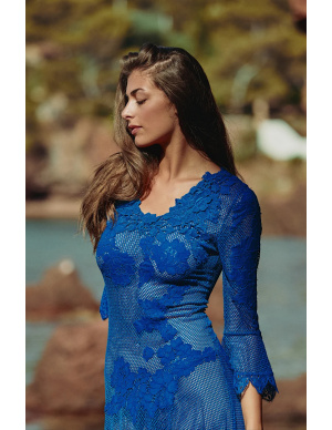Robe Longue Sexy Céleste en résille dentelle, Celeste, Marjolaine 6CEL3001-0050 2