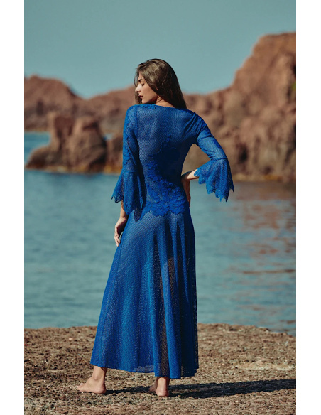 Celeste Sexy Long Dress in Mesh and Lace, Celeste, Marjolaine 6CEL3001-0050