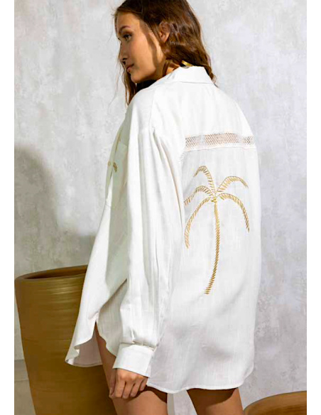 Chemise Lin, Ad Selection 19973-BLANC