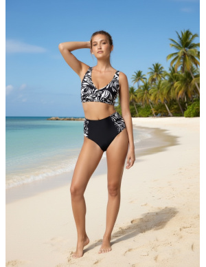 Women's Black and White Bikini, Loose Fit, Strappy B/C cup, Ad Selection 15562-000110