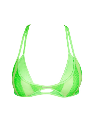 Haut de Maillot de Bain Rembourré Triangle Mini, Sha - Néon, Sarda 3601127-NEN