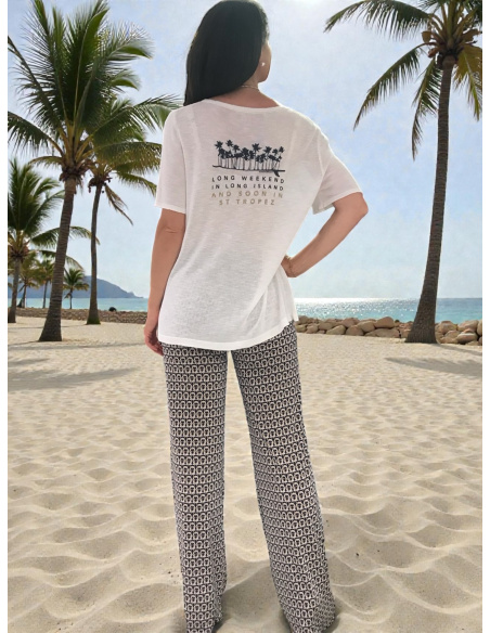 Tee Shirt - Taille Unique, New York - Douglas, TSDOUGNY-BLANC