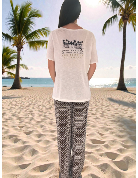 Tee Shirt - Taille Unique, New York - Douglas, TSDOUGNY-BLANC