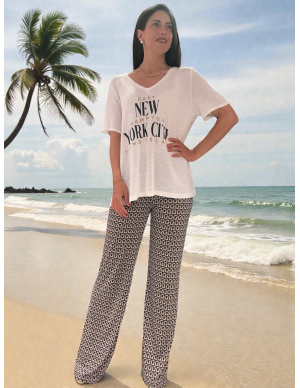 Tee Shirt - Taille Unique, New York - Douglas, TSDOUGNY-BLANC