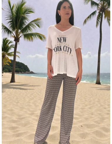 Tee Shirt - Taille Unique, New York - Douglas, TSDOUGNY-BLANC