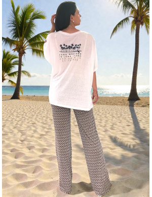 Tee Shirt - Taille Unique, New York - Parker, TSPARKNY-BLANC 2