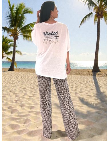 Tee Shirt - Taille Unique, New York - Parker, TSPARKNY-BLANC