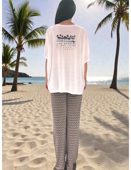 Tee Shirt - Taille Unique, New York - Parker, TSPARKNY-BLANC