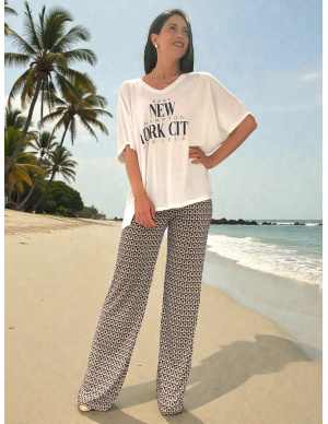 Tee Shirt - Taille Unique, New York - Parker, TSPARKNY-BLANC