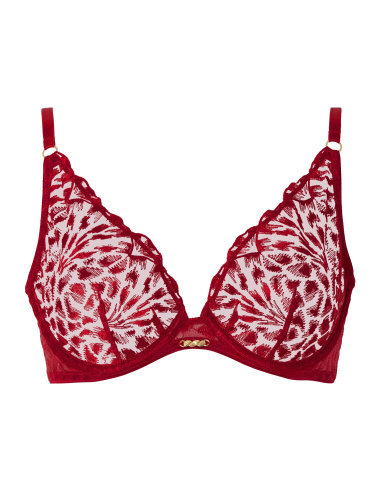 Soutien Gorge Triangle Armatures, Cray In Love- Red Delight, Aubade 5DF12-REDD