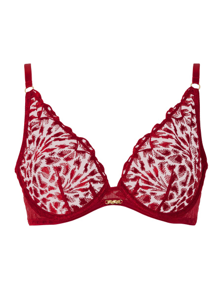 Soutien Gorge Triangle Armatures, Cray In Love- Red Delight, Aubade 5DF12-REDD