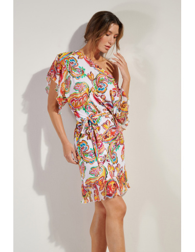 Tunique Ample Décolleté Bateau, Paisley, Precilia, Pain De Sucre PAMELLY02