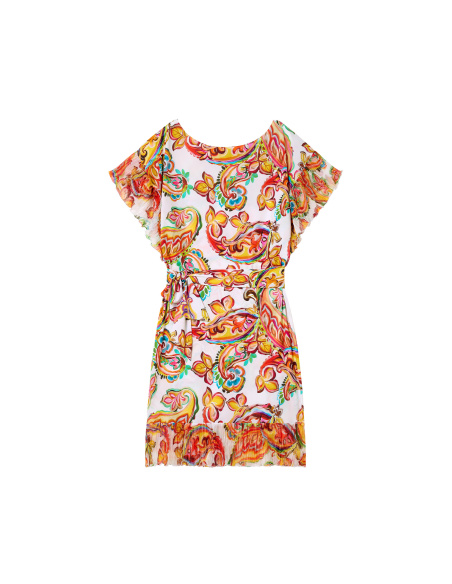 Tunique Ample Décolleté Bateau, Paisley, Precilia, Pain De Sucre PAMELLY02