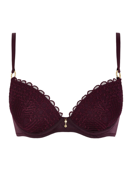 Soutien-Gorge Plunge Coque, Eloge du Désir - Deep Berry, Aubade 7CN08-DEBE