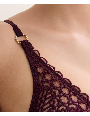 Soutien-Gorge Triangle MonoArmat, Eloge du Désir - Deep Berry, Aubade 7CM12-DEBE