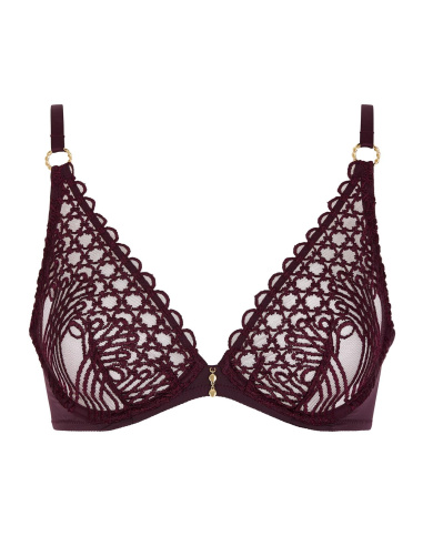 Soutien-Gorge Triangle Armatures, Eloge du Désir - Deep Berry, Aubade 7CF12-DEBE