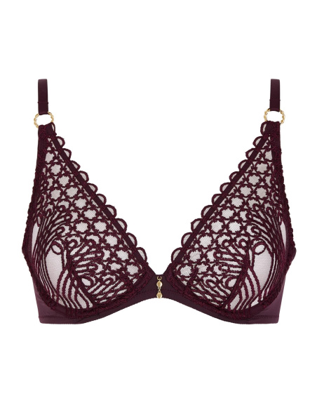 Soutien-Gorge Triangle Armatures, Eloge du Désir - Deep Berry, Aubade 7CF12-DEBE
