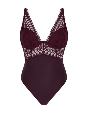 Body MonoArmature, Eloge du Désir - Deep Berry, Aubade 7CM86-DEBE 2