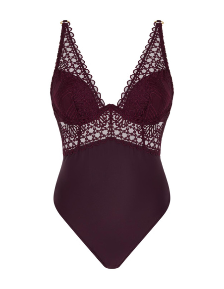 Body MonoArmature, Eloge du Désir - Deep Berry, Aubade 7CM86-DEBE