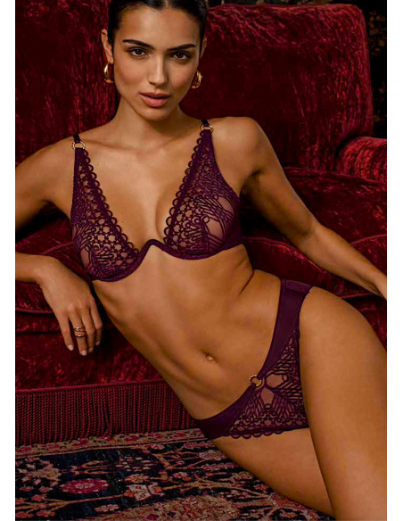 Soutien-Gorge Triangle MonoArmat, Eloge du Désir - Deep Berry, Aubade 7CM12-DEBE