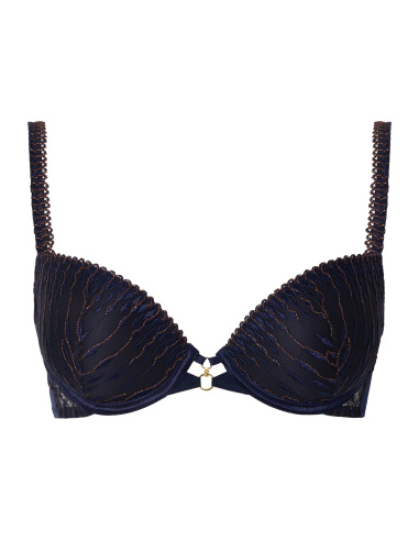 Molded push-up bra, Voodoo Kiss - Blue Moon, Aubade 3DN08-BLUM