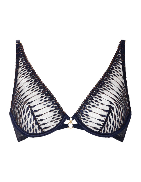 Underwired triangle bra, Voodoo Kiss - Blue Moon, Aubade 3DN12-BLUM