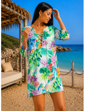 Chemise Manches 3/4 Seti, Maui, Tessy Beachwear T630/0326-01