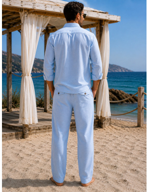 Chemise, Francis, David DM25-048-BLUE 2