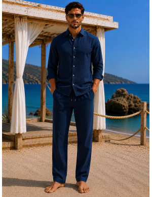 Chemise, Francis, David DM24-045-NAVY
