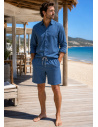 Linen Bermuda, Kevin, David DM-KEVIN-BLEU