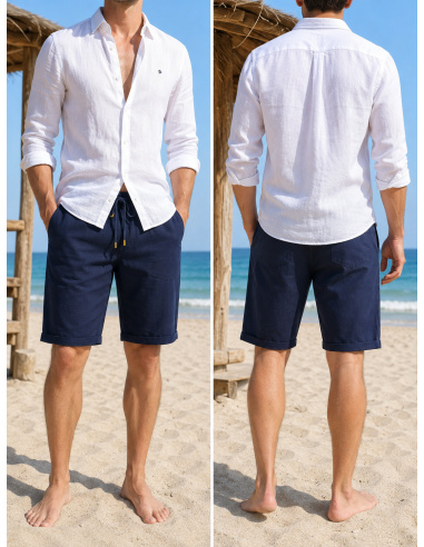 Linen Bermuda, Kevin, David DM-KEVIN-MARINE