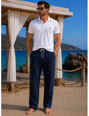 Polo Manches Courtes, Camerelle, David DM-CAMERELLE-B-BLANC 2