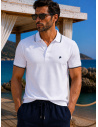 Polo Manches Courtes, Camerelle, David DM-CAMERELLE-B-BLANC