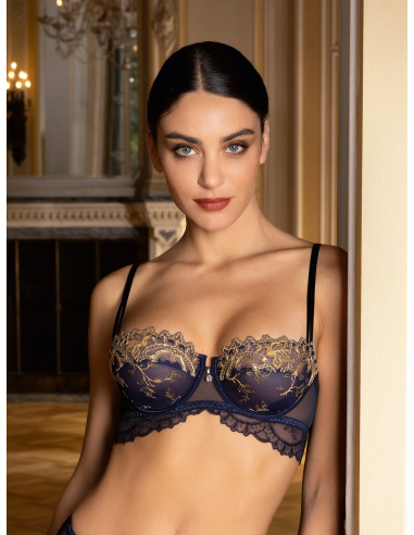 Soutien-Gorge Corbeille, Grand Soir Saphir - Marine Or, Lise Charmel ACM3025-MO