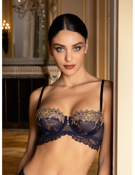 Half Cup Bra, Grand Soir Saphir - Marine Or, Lise Charmel ACM3025-MO