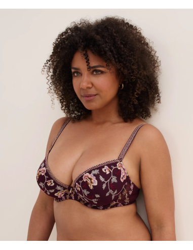 Soutien-Gorge Plunge Coques, Midnight Opéra-Secret Purple, Aubade 7DN08-SEPU