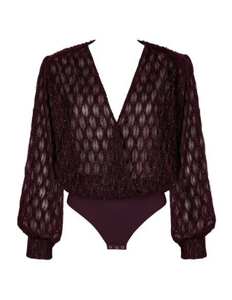Body Manches Longues, Les Body by Aubade - Supreme Burgundy, Aubade 1M84-E-SUPR