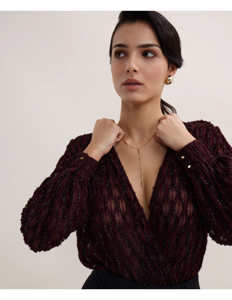 Body Manches Longues, Les Body by Aubade - Supreme Burgundy, Aubade 1M84-E-SUPR