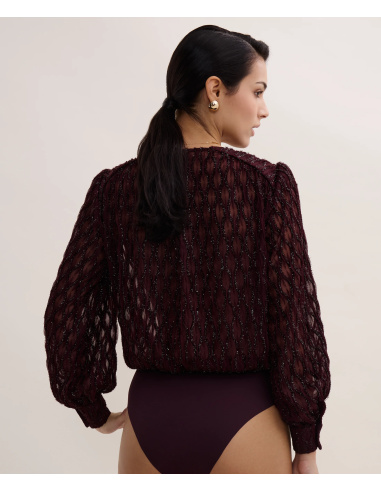 Body Manches Longues, Les Body by Aubade - Supreme Burgundy, Aubade 1M84-E-SUPR