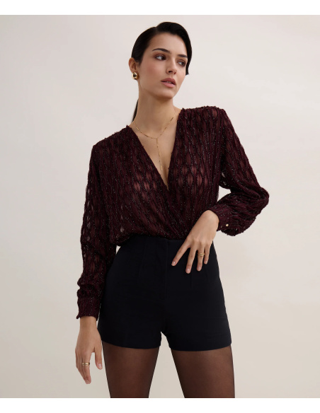 Body Manches Longues, Les Body by Aubade - Supreme Burgundy, Aubade 1M84-E-SUPR